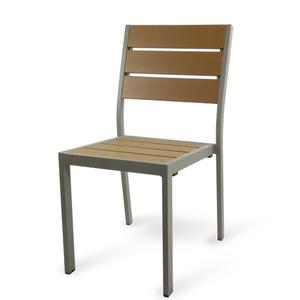 Just Chair Manufaturing Welded Aluminum Frame Weather-Proof Stacking Side Chair - PW80318 