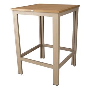 Just Chair Manufaturing Natural Grain Aluminum 30in x 30in Bar Height Outdoor Table - PW803TT-3030-BAR-TAN 