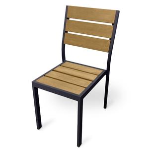 Just Chair Manufaturing Welded Aluminum Frame Weather-Proof Stacking Side Chair - PW80618 