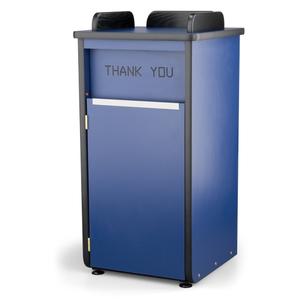 Just Chair Manufaturing 24" x 24" Trash Receptacle w/ Push Door & Kick Plate - TRCPT-HPL-GR1
