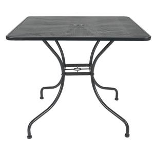 Just Chair Manufaturing Galvanized Mesh Steel 30in x 30in Dining Height Table Unit - TTG-MESH-3030-BLK 