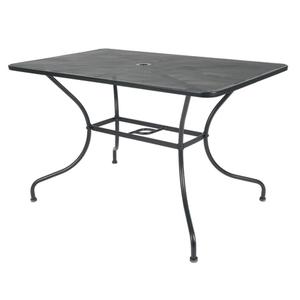 Just Chair Manufaturing Galvanized Mesh Steel 48" x 30" Dining Height Table Unit - TTG-MESH-3048-BLK