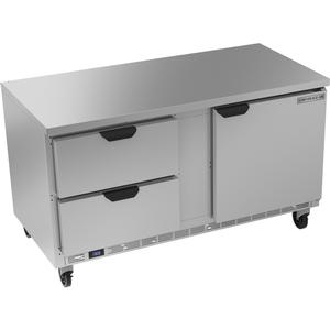 Beverage Air 60" Wide Two Section Worktop Freezer With Two Drawers - WTFD60AHC-2-FLT