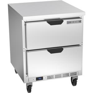 beverage-air 27in Wide Two Drawer Worktop Freezer - WTFD27AHC-2-FLT 