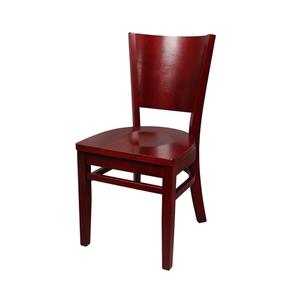 Just Chair Manufaturing Flared Back German Beech Wood Chair w/ Solid Wood Seat - W38818-SS