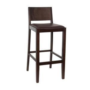 Just Chair Manufaturing Tapered Back German Beech Wood Frame Barstool - W79030-BLK 