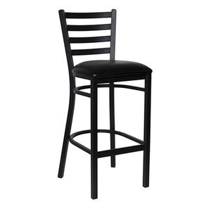 Just Chair Manufaturing Ladder Back Steel Frame Bar Stool with Wood Look Finish - WL20130-PS 