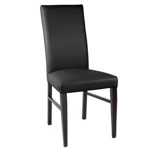 Just Chair Manufaturing Upholstered Tall Pullover Back Wood Finish Metal Frame Chair - WL51118-BLK