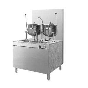 Cleveland Range Direct Steam (2)10 Gallon Manual Tilt Kettle w/ Modular Base - 36DMK1010