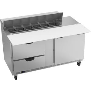 beverage-air 60in 12 Pan Two Section Sandwich Salad Prep Table - SPED60HC-12C-2 