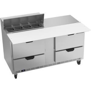 Beverage Air 60" 8 Pan Two Section Sandwich Salad Prep Table - SPED60HC-08C-4