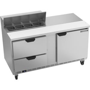 beverage-air 60in 8 Pan Two Section Sandwich Salad Prep Table - SPED60HC-08-2 
