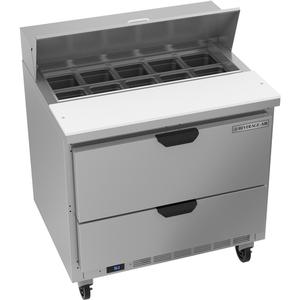 beverage-air 36in 10 Pan One Section Sandwich Salad Prep Table - SPED36HC-10-2 