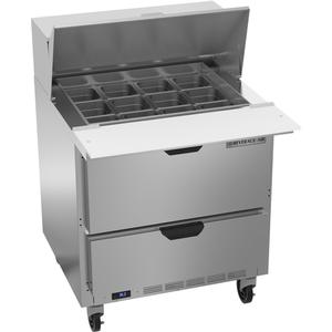 Beverage Air 32" 12 Pan One Section Mega Top Sandwich Salad Prep Table - SPED32HC-12M-2