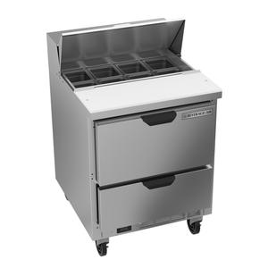 beverage-air 27in 8 Pan One Section Sandwich Salad Prep Table - SPED27HC-B 