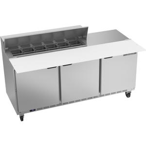 beverage-air 72in 12 Pan Three Section Sandwich Salad Prep Table - SPE72HC-12C 