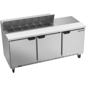 beverage-air 72in 12 Pan Three Section Sandwich Salad Prep Table - SPE72HC-12 