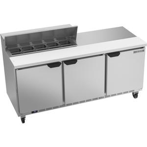 Beverage Air 72" 10 Pan Three Section Sandwich Salad Prep Table - SPE72HC-10