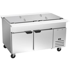 Beverage Air 60" 32 Pan Two-Section Dual Sided Mega Top Prep Table - SPE60HC-32M-PT