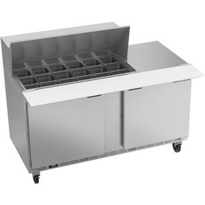 beverage-air 60in 18 Pan Two Section Mega Top Sandwich Salad Prep Table - SPE60HC-18M 