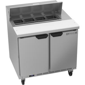 beverage-air 36in 8 Pan Two Section Sandwich Salad Prep Table - SPE36HC-08 