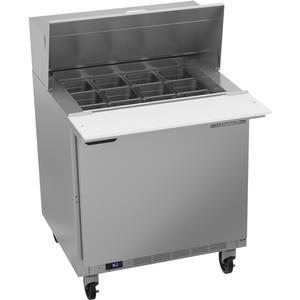 Beverage Air 32" 12 Pan Two Section Mega Top Sandwich Salad Prep Table - SPE32HC-12M