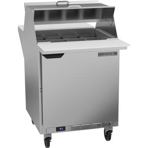 Beverage Air 27" Dual Sided 12 Pan Mega Top Sandwich Salad Prep Table - SPE27HC-12M-B-DS