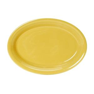 Tuxton China Inc Concentrix 13.5in Saffron Ceramic Coupe Platter - 6 per Case - CSH-1352 