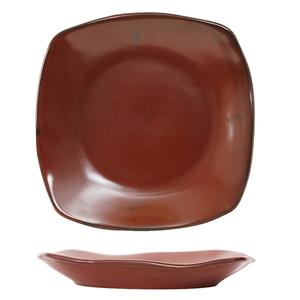 Tuxton China Inc Artisan 21 oz. Red Rock Ceramic Square Pasta Plate - 1 Doz - GAR-503