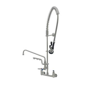 T&S Brass Eversteel 8" Wall Mount Mixing Faucet w/ Add-On Faucet - S-0133-U12-B
