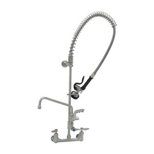 T&S Brass Eversteel 8" Wall Mount Mixing Faucet w/ Add-On Faucet - S-0133-U12-CR-B
