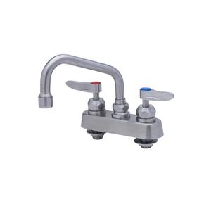 T&S Brass Eversteel 4in Deck Mount Workboard Faucet with 6in Swing Nozzle - S-1110-CR 
