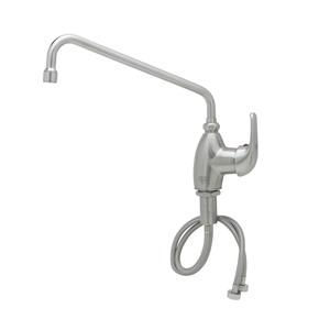 T&S Brass Eversteel Deck Mount Single Hole Lever Faucet with 12in Nozzle - S-2785-S062X 