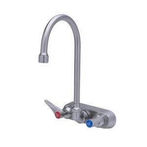 T&S Brass Eversteel Wall Mount 4in Workboard Faucet with 2.2 GPM Aerator - S-1146-CR 