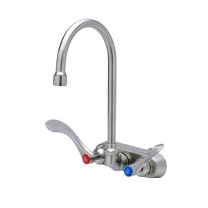 T&S Brass Eversteel Wall Mount 4in Workboard Faucet with 2.2 GPM Aerator - S-1146-04-CR 
