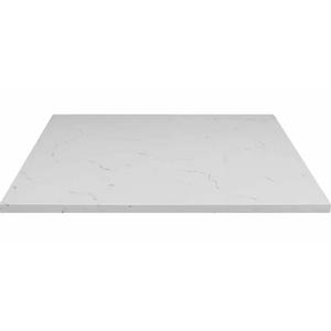 Art Marble 36" x 36" Square Carrera White Quartz Tabletop - Q401 36X36