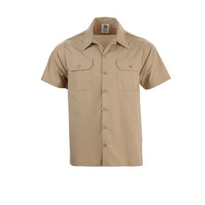 Mercer Culinary Metro Edge Series Khaki Unisex Work Shirt with Mesh Back - M - M60250KHM 