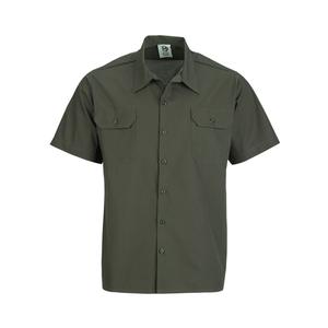 Mercer Culinary Metro Edge Series Olive Unisex Work Shirt with Mesh Back - M - M60250OLM 