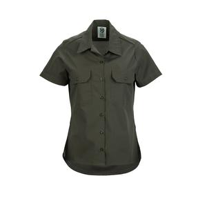 Mercer Culinary Metro Edge Series Olive Women's Work Shirt with Mesh Back - M - M60350OLM 