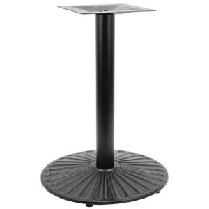 Art Marble 22" dia. Sun Beam Black Cast Iron Bar Height Table Base - Z14-22H