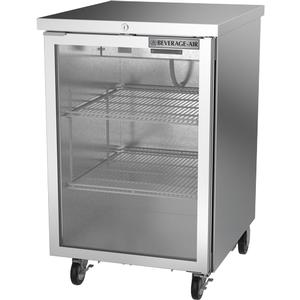 Beverage Air 24"One-Section Stainless Steel Back Bar Cooler w/ Glass Door - BB24HC-FG-S