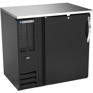 beverage-air 36in One-Section Black Coated Back Bar Cabinet with Solid Door - BBN36HC-B 