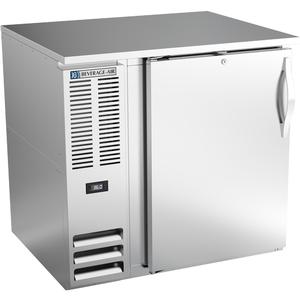 Beverage Air 36" Food Rated Stainless Steel Solid Door Back Bar Cooler - BB36HC-F-S