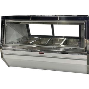 Howard McCray 72" Hot Food Deli Display Case w/ (4) Heated Wells - White - CHS34N-6-D