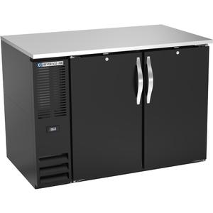 Beverage Air 48" Two-Section Black Coated Solid Door Back Bar Cabinet - BBN48HC-F-B