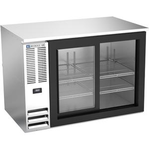 beverage-air 48in Stainless Steel Sliding Glass Door Back Bar Cooler - BB48HC-F-GS-S 