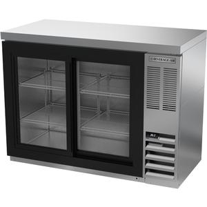 Beverage Air 48" Stainless Steel Sliding Glass Door Pass-Thru Bar Cooler - BBN48HC-F-GS-S