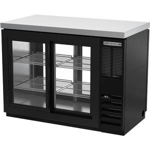 Beverage Air 48" Pass-Thru Slide Door Black Coated Back Bar Cabinet - BBN48HC-F-GS-PT-B