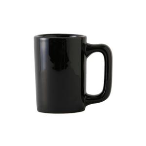 Tuxton China Inc DuraTux 10 oz. Black Ceramic Texan Mug - 2 Doz - BBM-1007