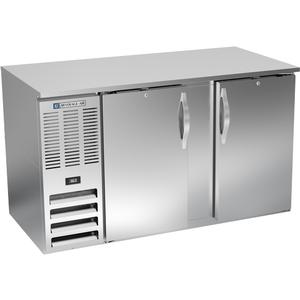 beverage-air 58in Stainless Steel Solid Door Back Bar Cooler with LED Lights - BB58HC-F-S 